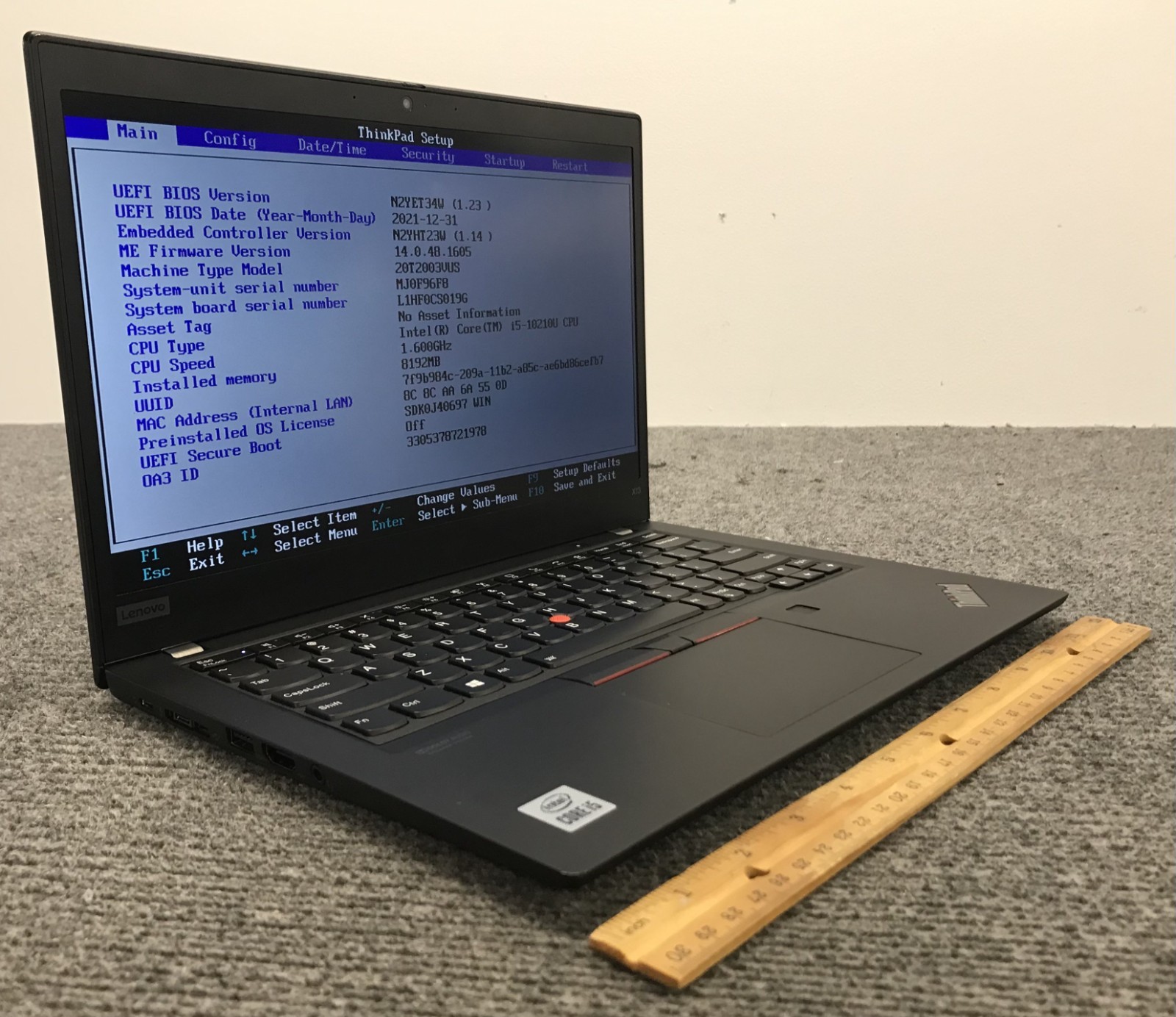 Lenovo ThinkPad X13 Gen1 13.3″ Laptop i5-10210U 8GB RAM No Storage Boots to BIOS