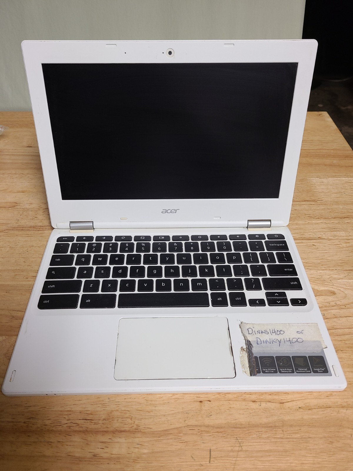 Acer Chromebook White CB3-132 Series Model N15Q8 No Charger