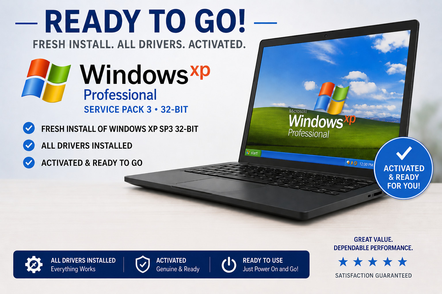 15″ Dell Precision M4400 | C2D 4GB RAM 500GB HDD | DVD-RW NVIDIA Win XP 32-Bit