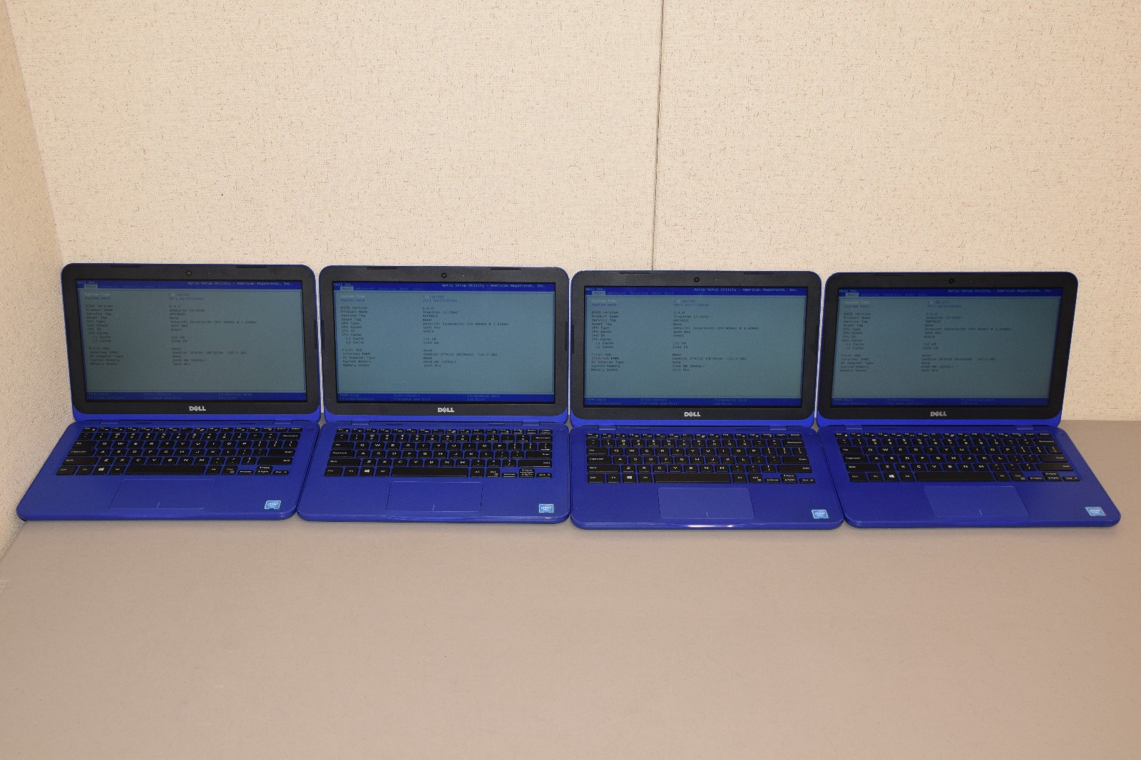 PARTS REPAIR Lot 4 Dell Inspiron 11-3162 11.6″ Celeron N3060 2GB DDR3L 32GB eMMC