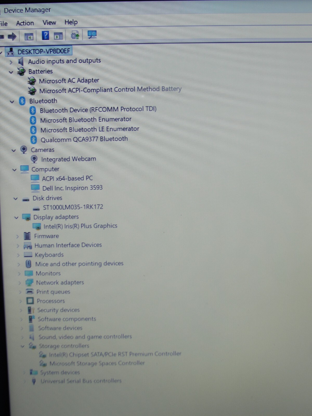Dell Inspiron 3593 15.6” TOUCH FHD Core i7-1065G7 1.3GHz 12GB 1TB HDD + Charger
