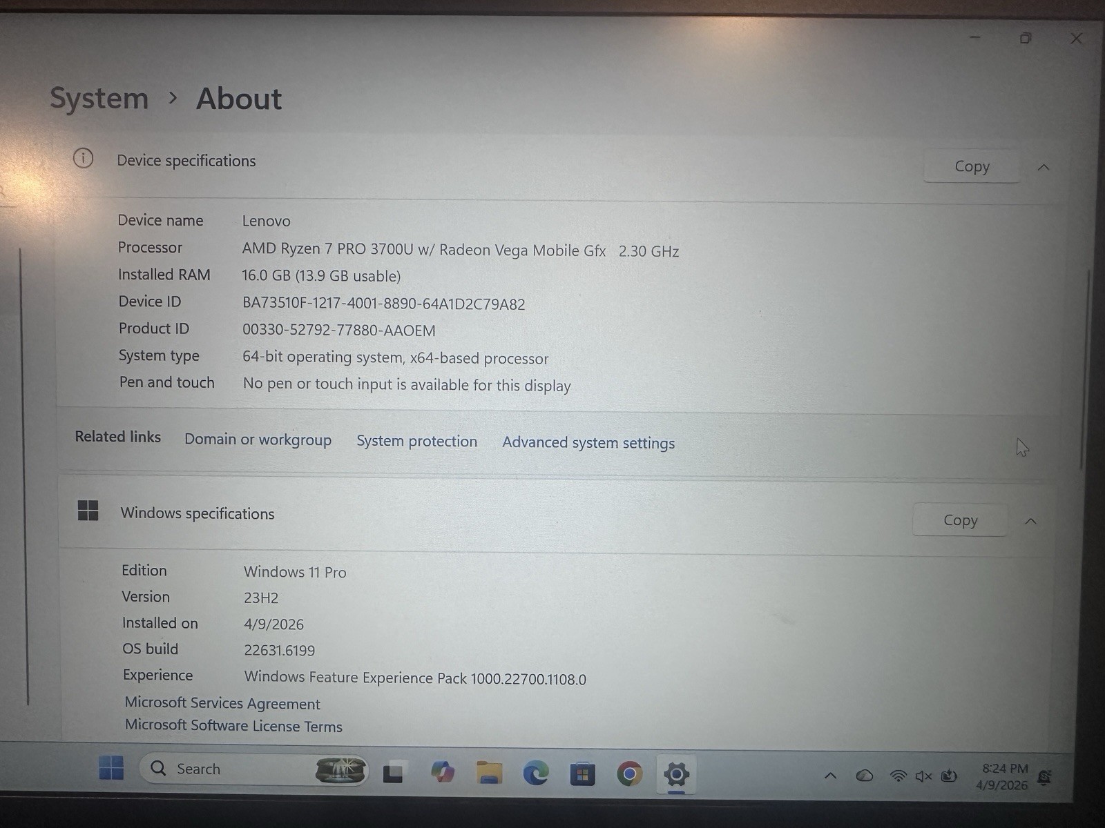 Lenovo ThinkPad T495 – 14″ FHD Ryzen 7 PRO 16GB 512GB SSD Win 11 Pro Laptop