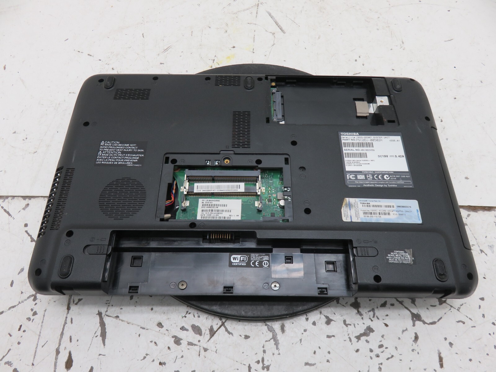 Lot of 3 i3 1st Gen. Laptops MSI CR620, Gateway NV55C, Toshiba C655-S5307 -Parts