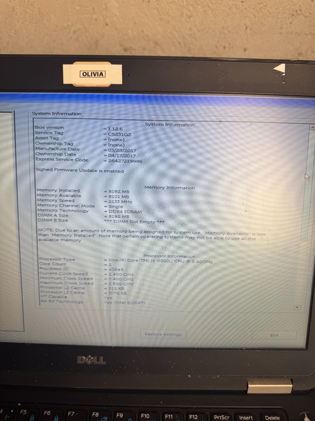 Dell Latitude E5470 Core i5-6300U, 8GB RAM, 14″ Laptop *READ #5330