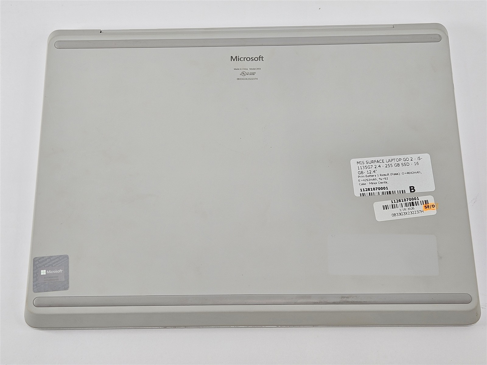 Surface Laptop Go 2 16GB RAM 256GB SSD i5-1135G7 Microsoft WiFi 6 BT 5.1