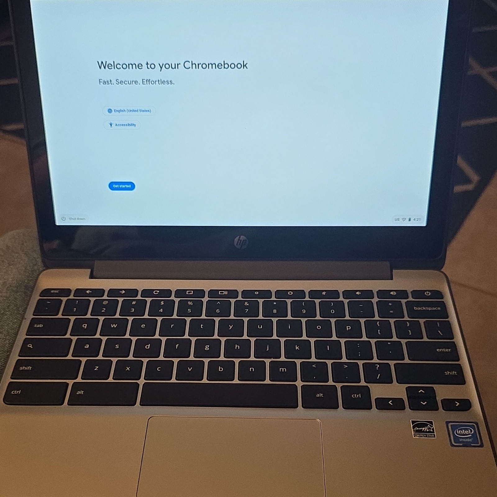 HP Chromebook Laptop Chrome OS Intel Less Than 12 in Black Webcam Wi-Fi