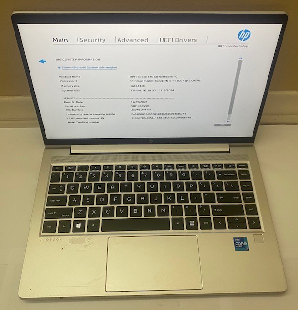 HP ProBook 640 G8 Notebook 16GB i7-1185G7 3.00GHz 256GB SSD