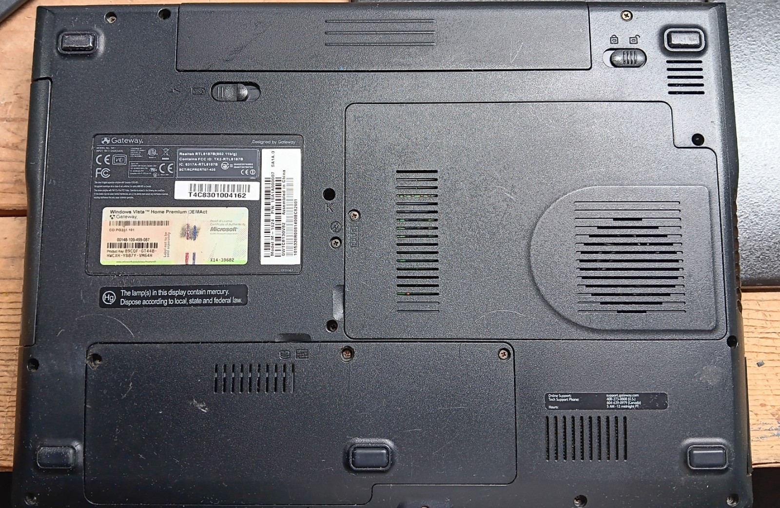 Gateway M-1624 Laptop AMD Turion 64 X2 2Ghz 4GB DDR2 RAM 240GB SSD Win 10 Pro