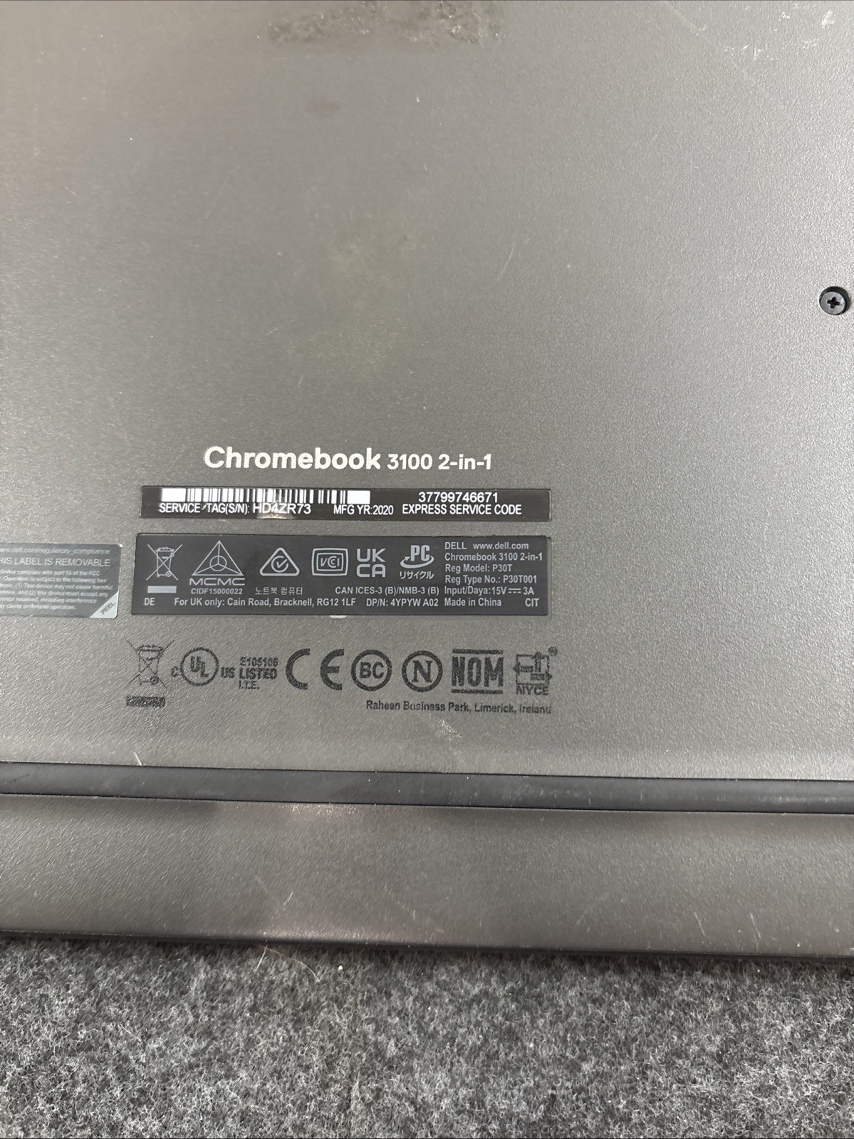 DELL Chromebook 3100 2-in-1 touchscreen