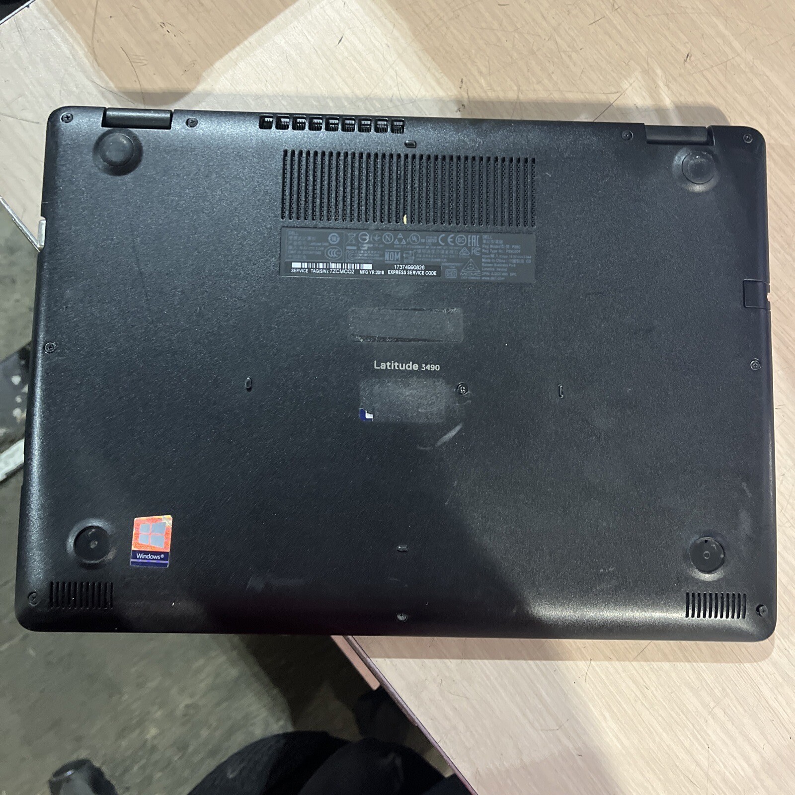 DELL LATITUDE 3490 INTEL CORE I5-8250U 1.60GHZ 8GB RAM NO HD ,