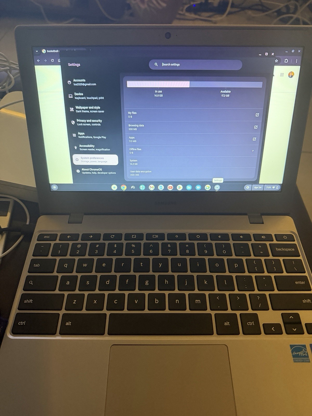 Samsung Chromebook 4 (16GB eMMC, Intel Celeron) Laptop – Gray