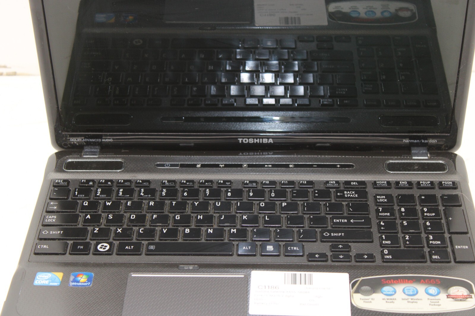 Toshiba Satellite A655-S6086 Laptop Intel Core i3-M370 4GB Ram (1 Dead Ram Slot)