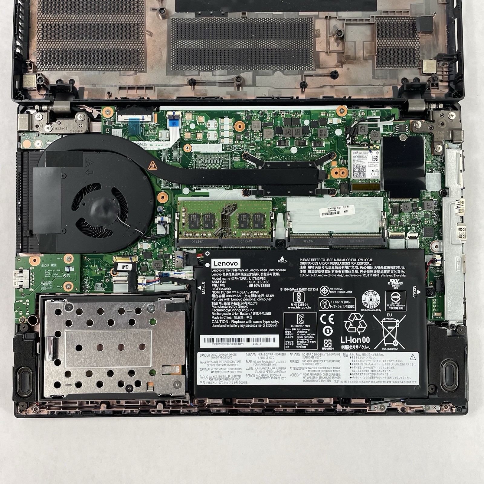 Lenovo ThinkPad L490 14″ i5-8250U 1.60 GHz 8 GB RAM No SSD/OS/AC