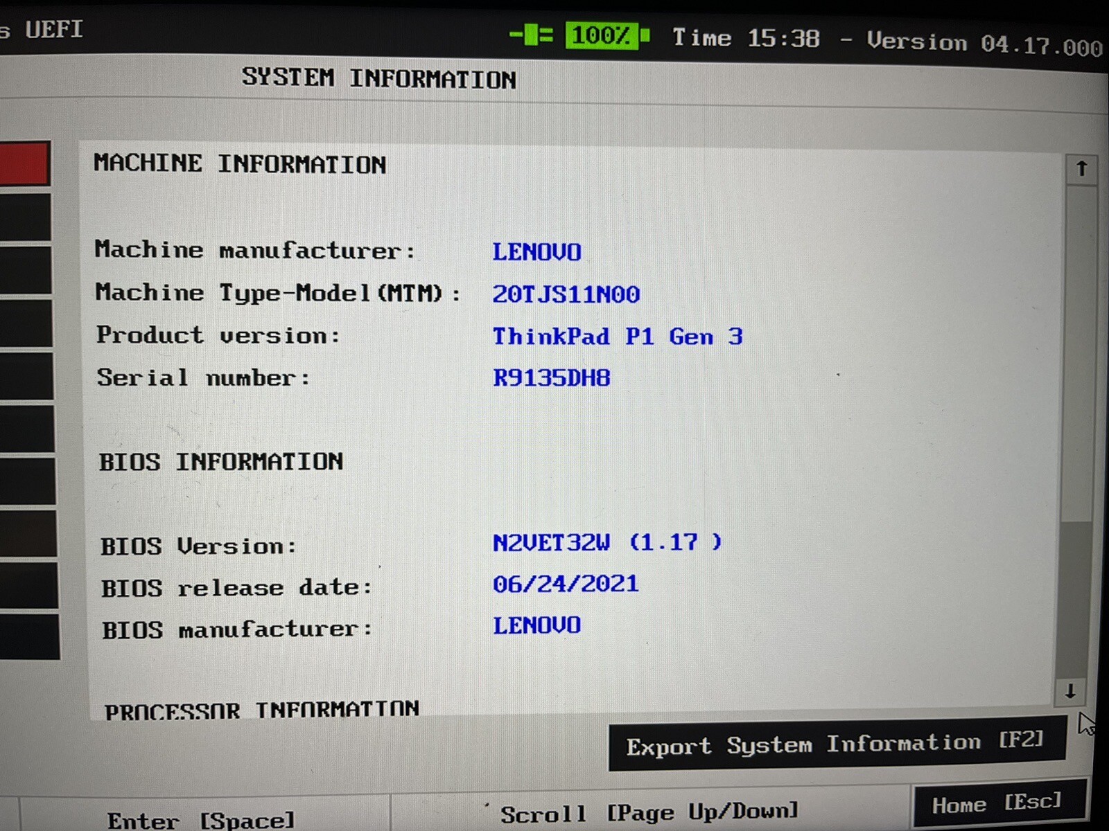 Lenovo ThinkPad P1 Gen 3 15.6″ Workstation i7-10850H 32GB 1TB SSD Quadro T1000