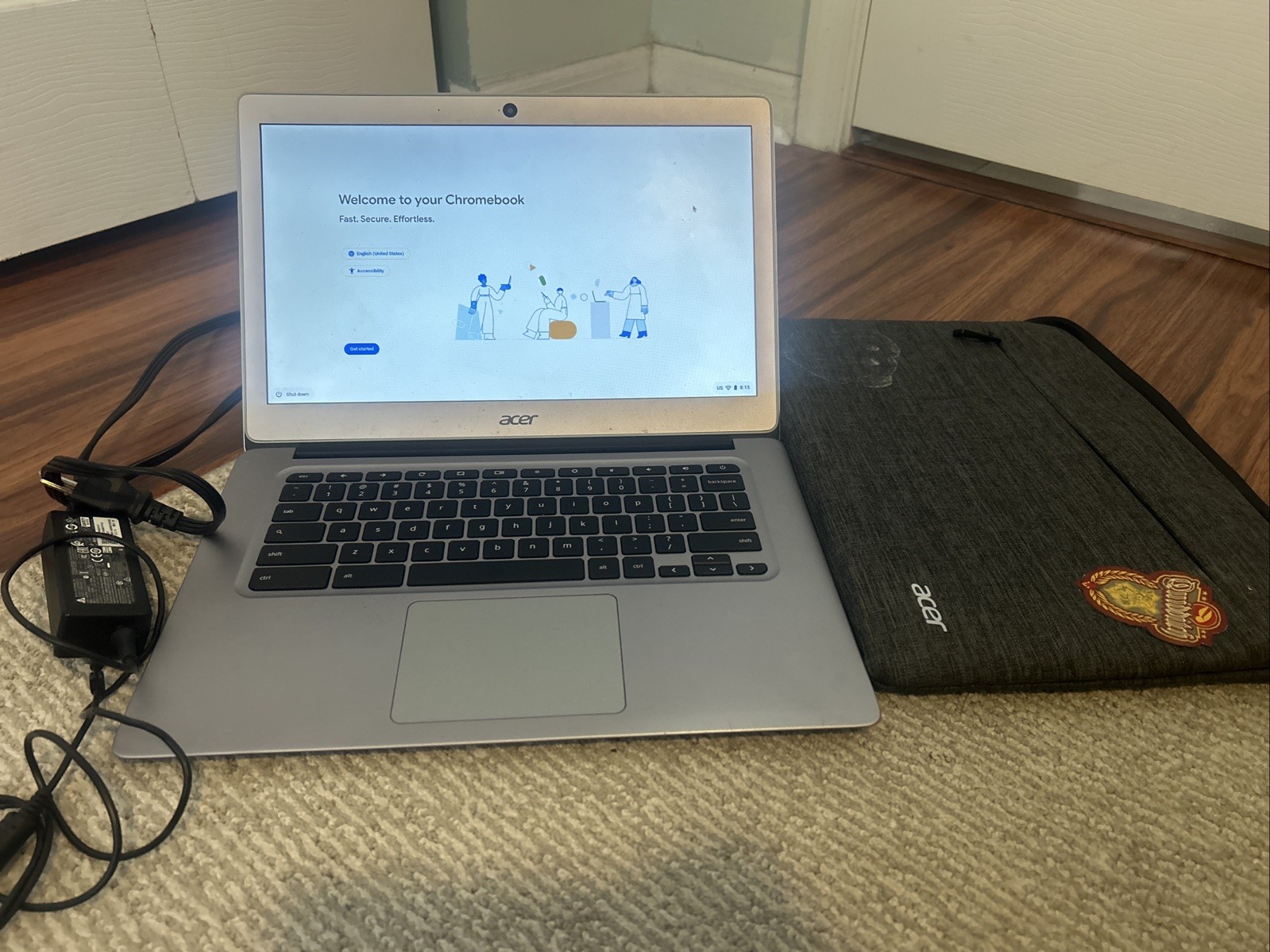 Acer 14″ Chromebook (CB3-431-12K1) Intel Celeron N16P1 with Chord and Case