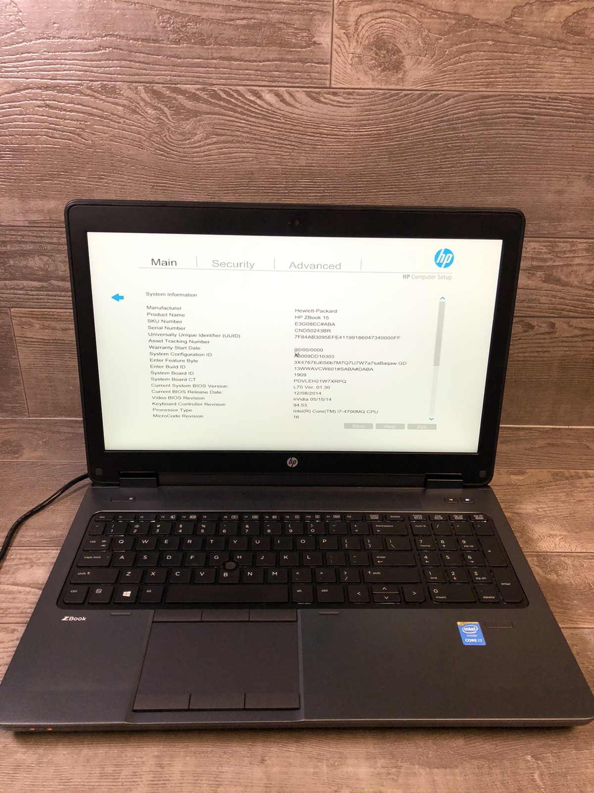 HP ZBook 15 G1 15.6″ Intel Core i7-4700MQ 2.40GHz 16GB DDR3L (UNLOCKED)
