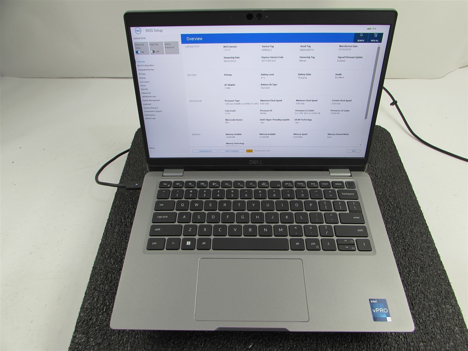 DELL LATITUDE 5330 FHD TOUCHSCREEN I5-1245U 10 CORE 512GB SSD 16GB RAM NO O.S
