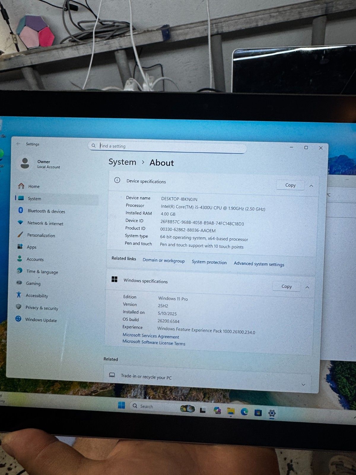 Microsoft Surface Pro 3 Core I5-4300U 4GB RAM 128GB SSD Laptop #6508