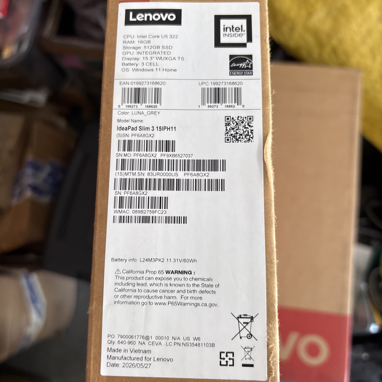 Ideapad Slim 3 15iph11