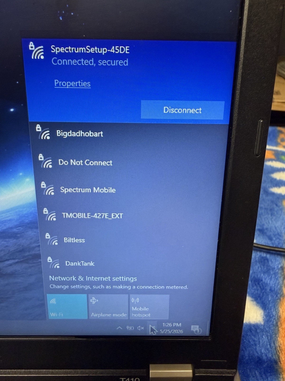 Lenovo Thinkpad T410 14.1” Win10Pro Intel i5-2.40, 4GB, 160GB, DVD-RW, Wifi #002