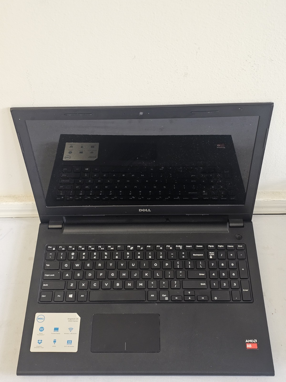Dell Inspiron 15 Laptop – AMD A6 – 8GB RAM – 500GB HDD – NO BATT – Windows 10