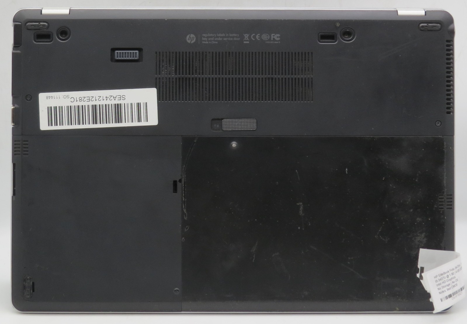 HP EliteBook Folio 9470m | i5-3437U @ 1.9GHz | 4GB RAM | No HDD/OS