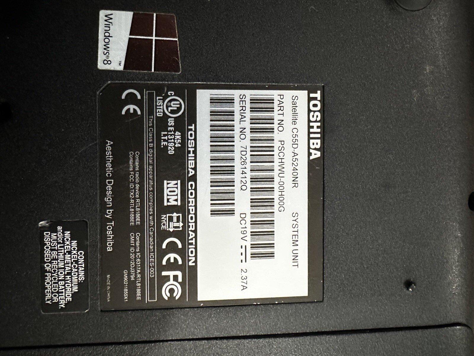 toshiba satellite laptop