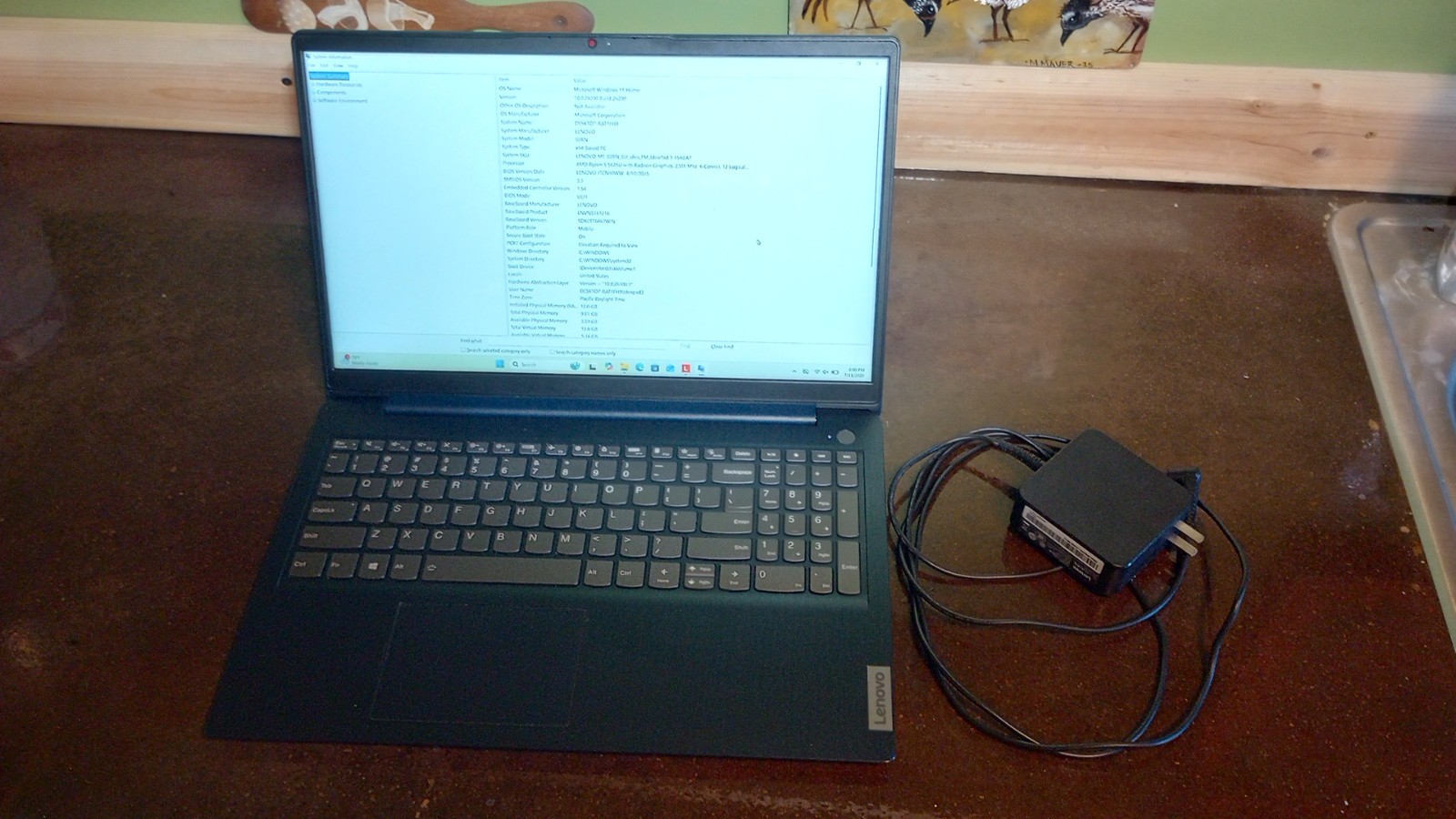 Lenovo Ideapad 3 15ABA7 with original charger, 12GB RAM, AMD Ryzen 5, 500GB