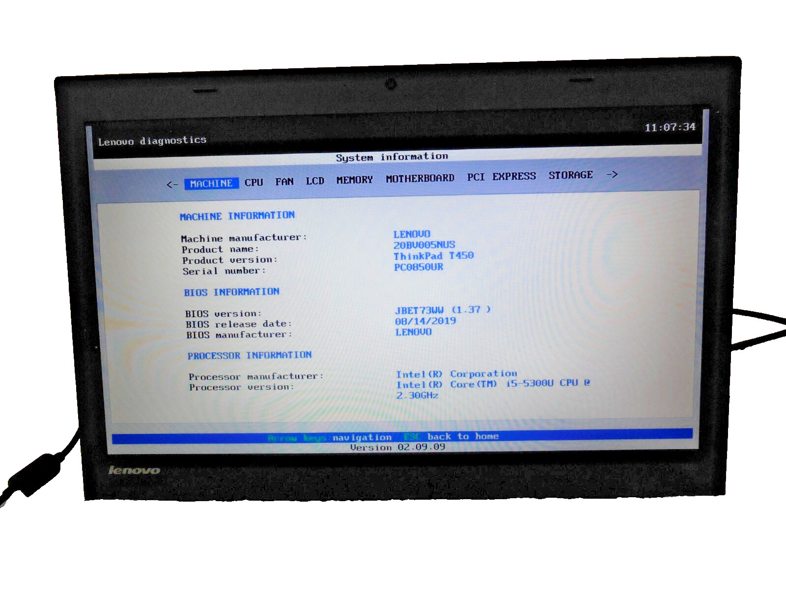 14″ Lenovo ThinkPad T450 Intel Core i5-5300U @ 2.30GHz 8GB RAM 128 GB SSD, NO OS