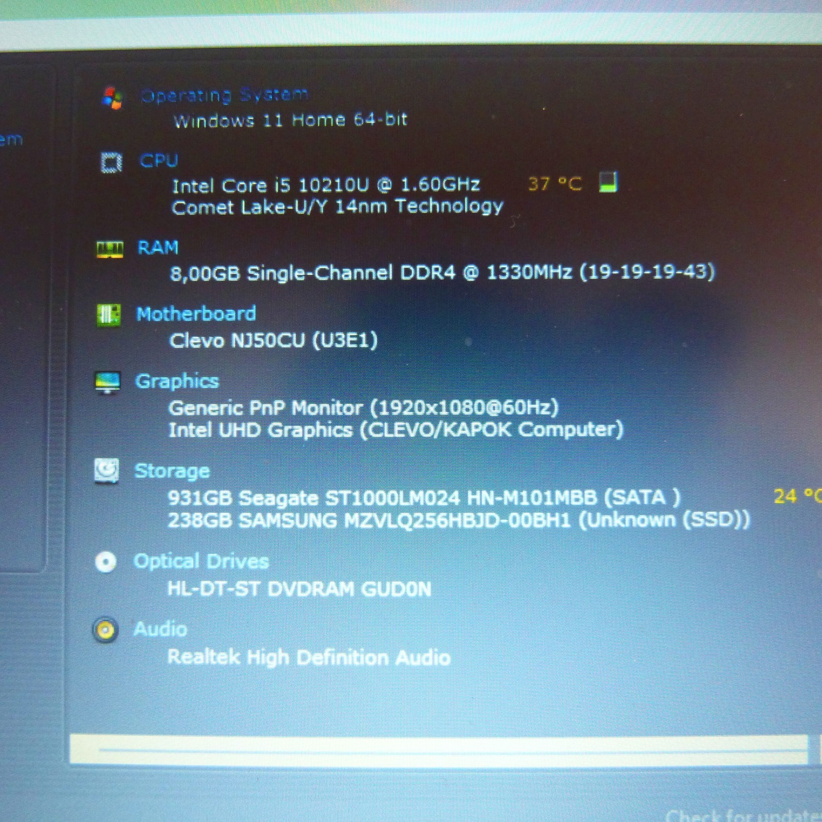 Terra 1516 PRO 15″ FHD I 10Gen Core i5 I 8GB RAM NEW 1TB HDD SSD Windows 11