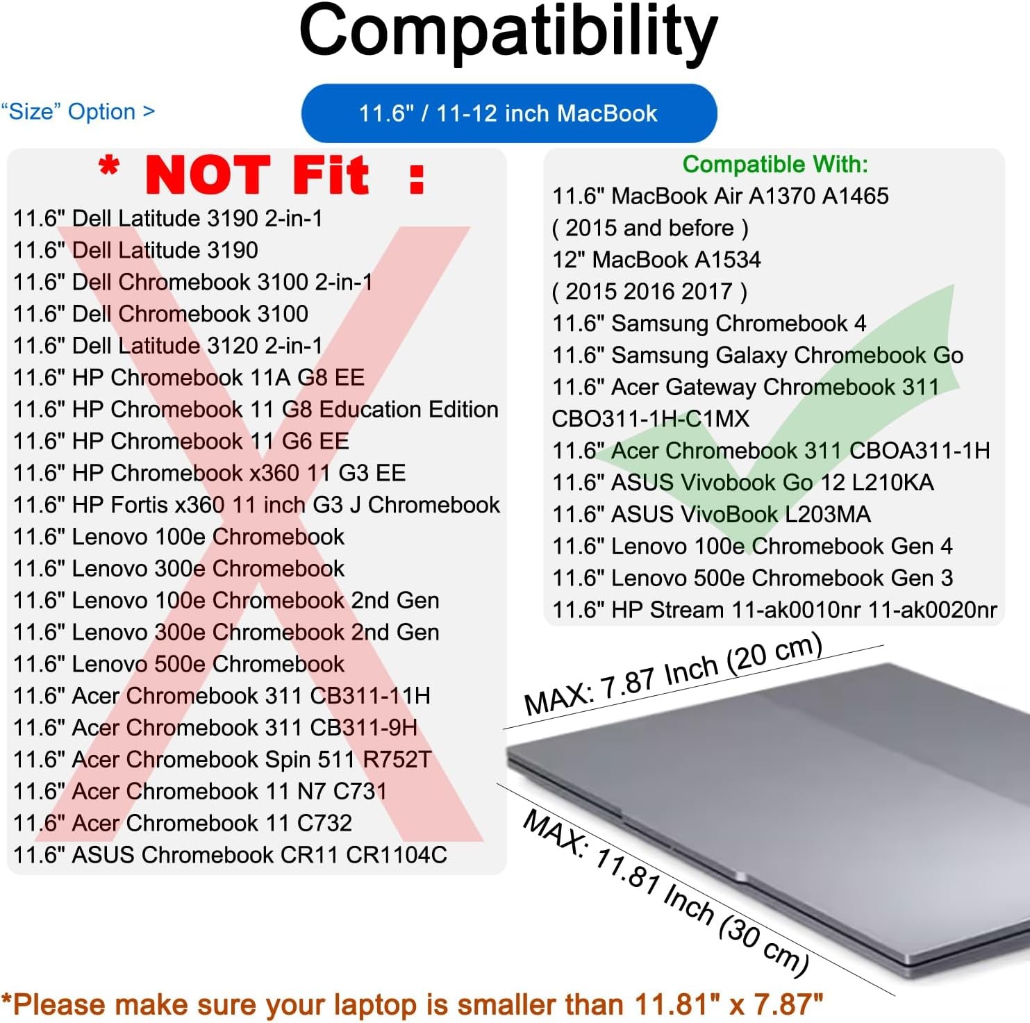11.6 inch Laptop Case Compatible with 12 inch MacBook Air 11 inch ASUS Vivobook