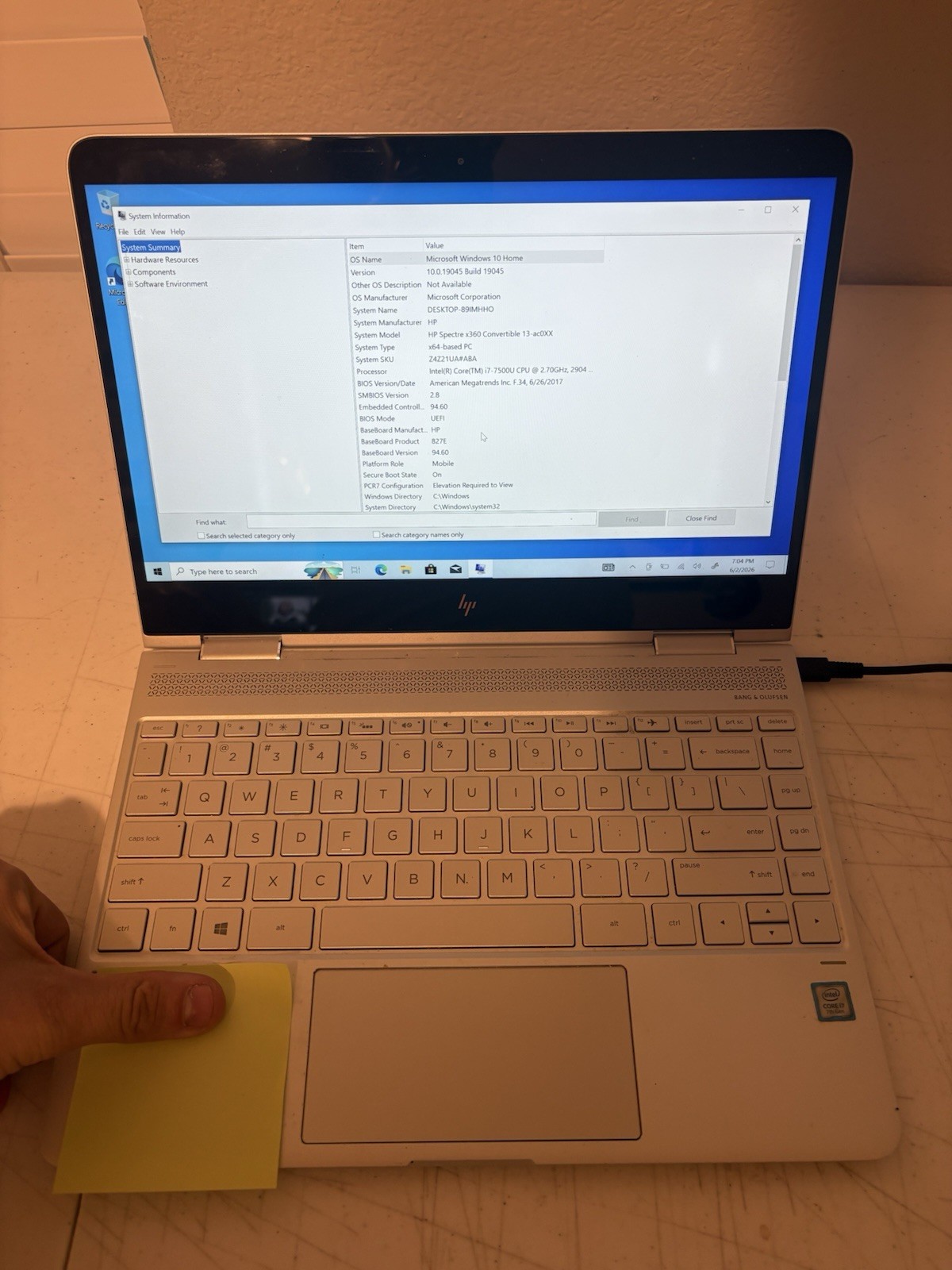 HP Spectre x360 13-AC023DX 13.3″ i7-7500U 2.7GHz 16GB RAM 512GB