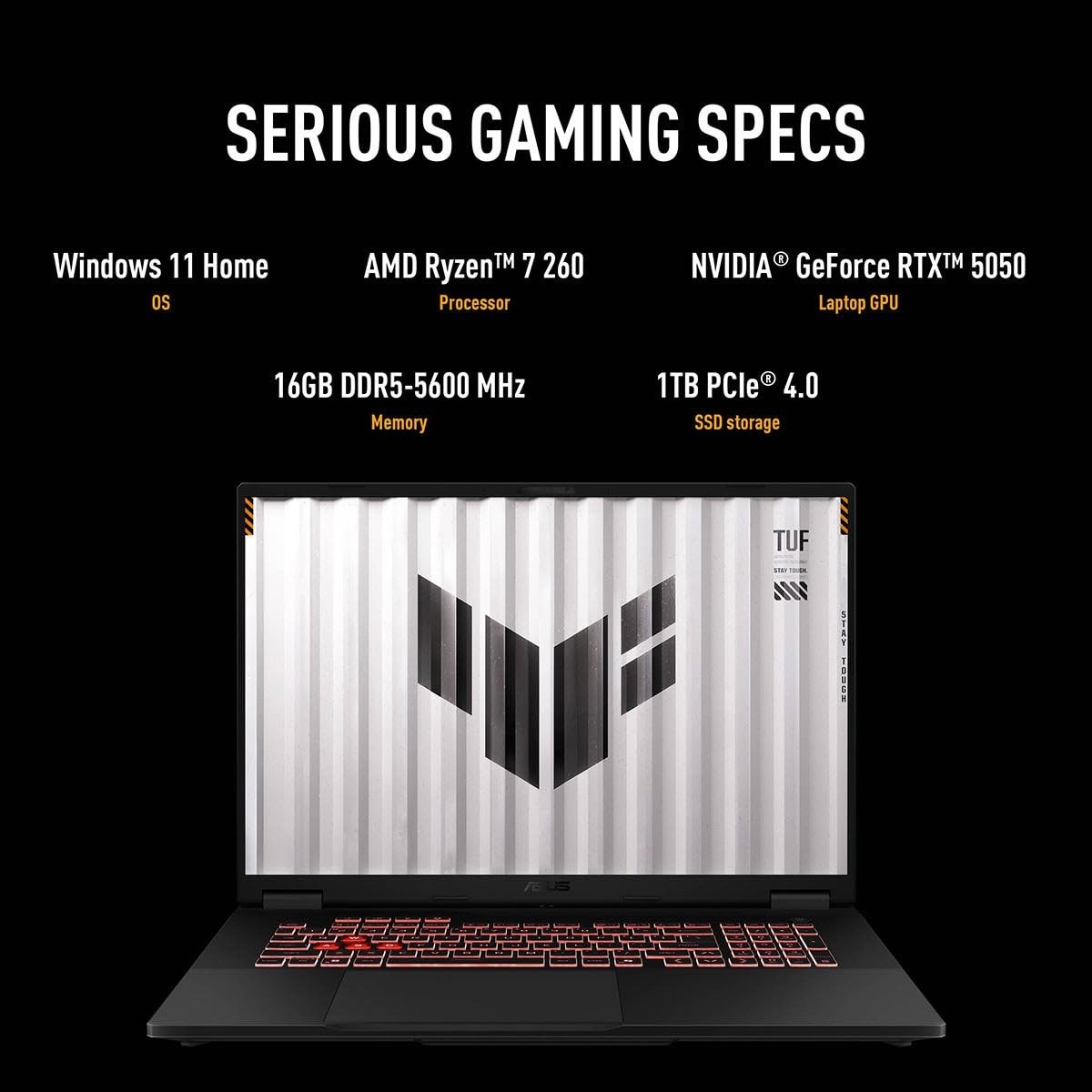TUF Gaming A18 FA808 18″ Laptop FHD+ AMD R7 260 16GB 1TB SSD W11 FA808UHRS74