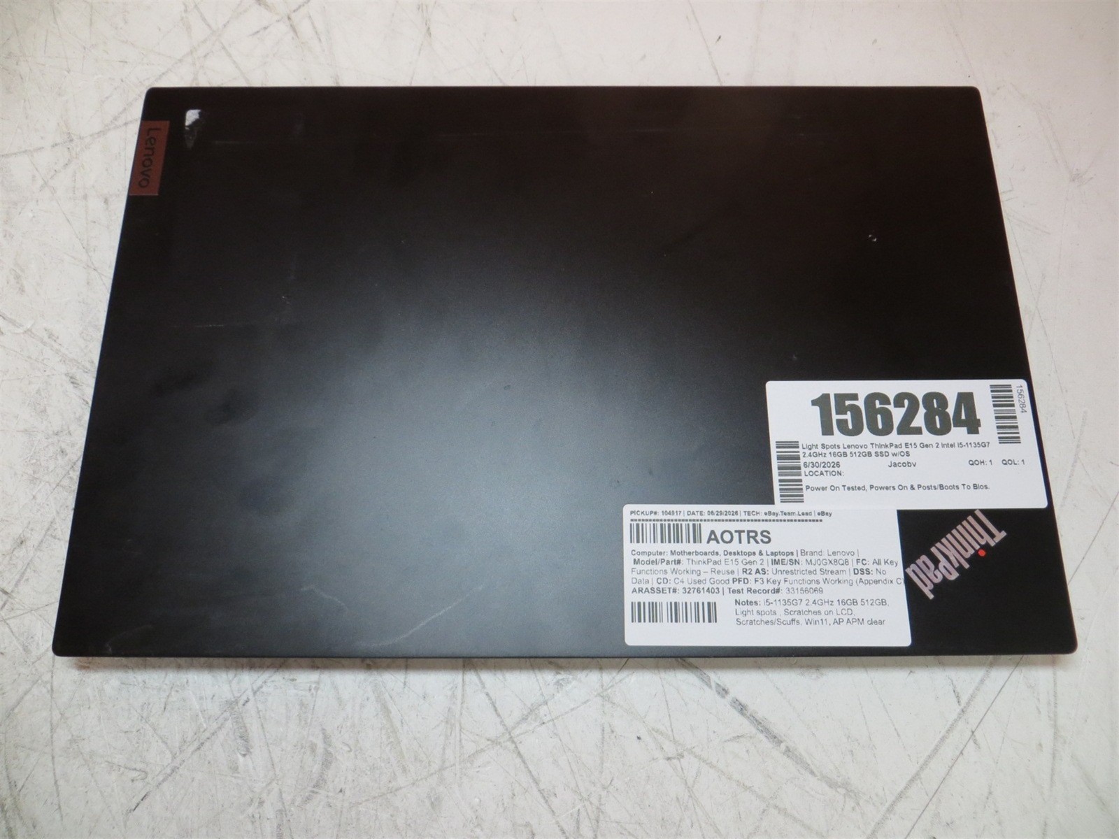 Light Spots Lenovo ThinkPad E15 Gen 2 Intel i5-1135G7 2.4GHz 16GB 512GB SSD w/OS