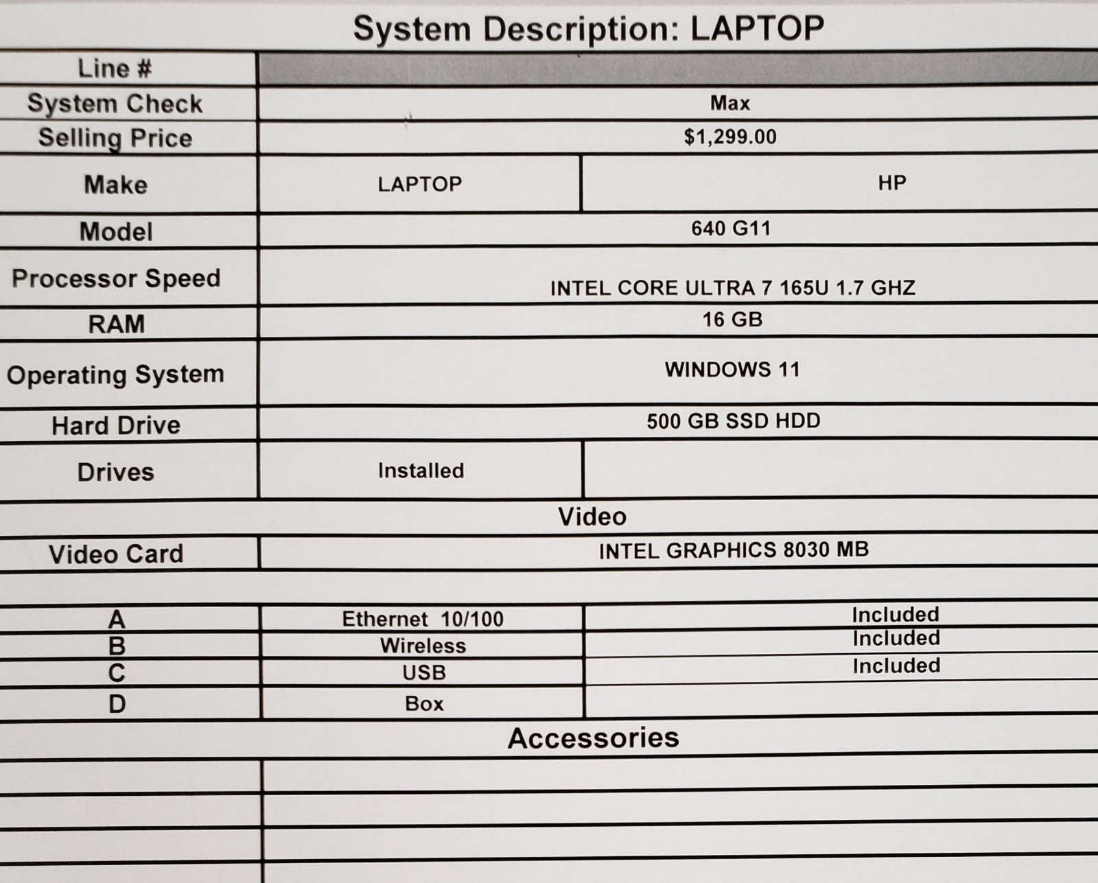(83192-1) HP Elitebook 640G11 Laptop