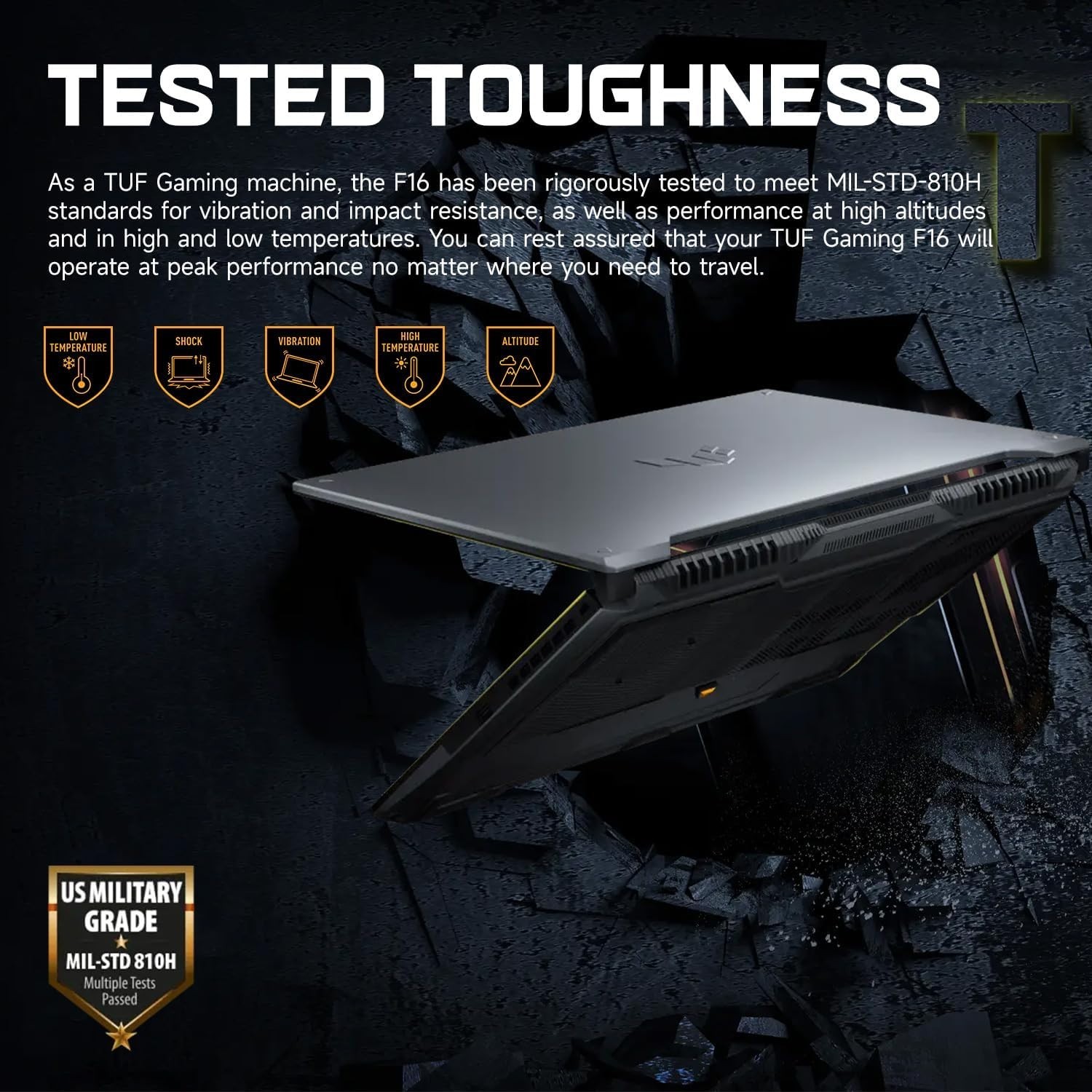 ASUS TUF F16 RTX 4050 Pro Gaming Laptop, 16″ FHD+ 144Hz 64GB DDR5, 1TB SSD, RGB