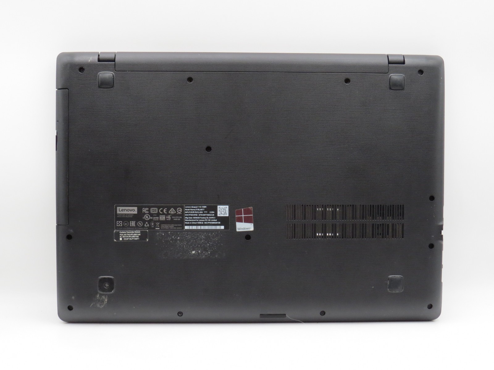 Lenovo Ideapad 110 Pentium 3710 @ 1.6 4GB DDR3 256GB SSD 15″ No OS