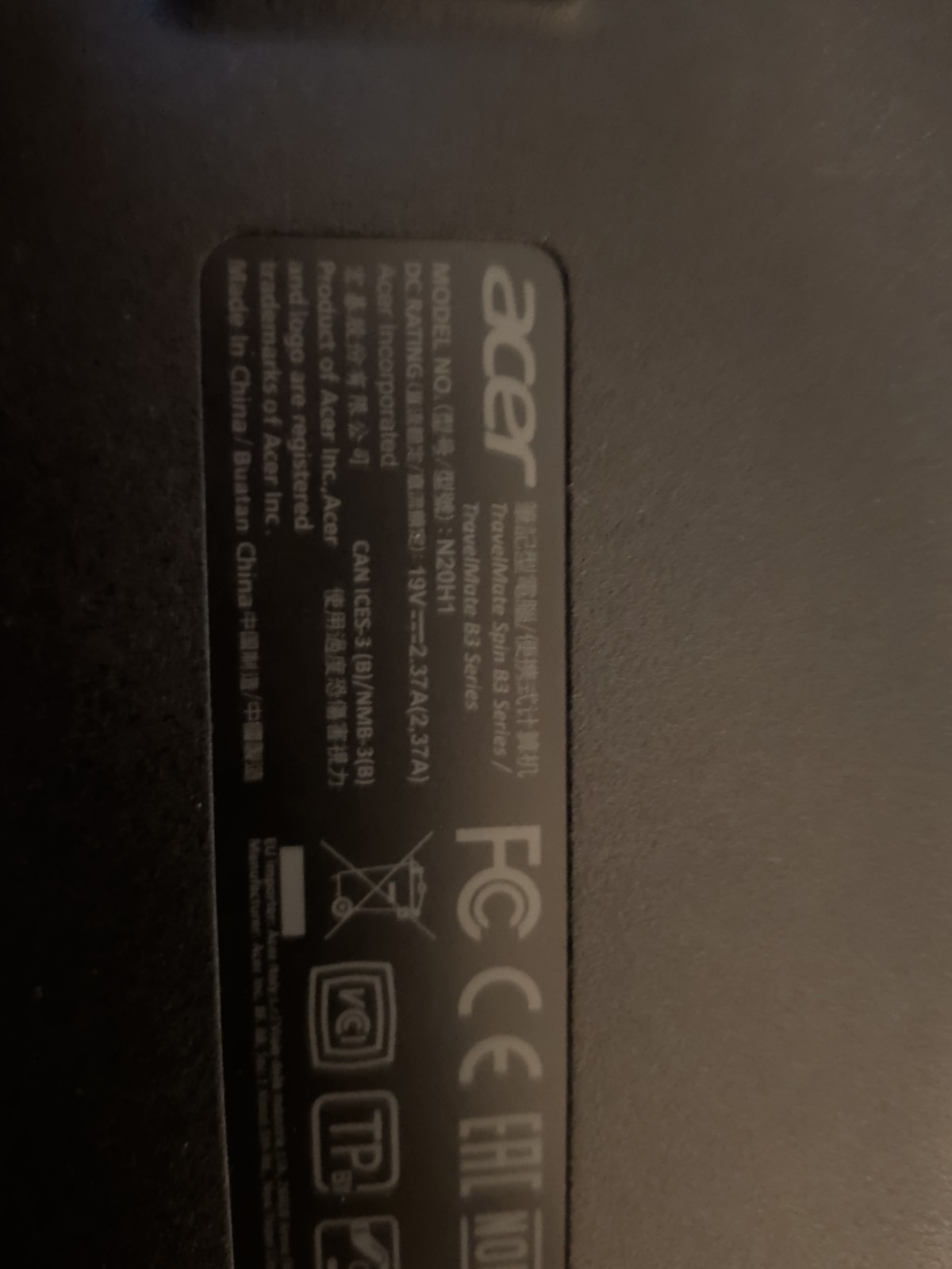 Acer TravelMate B3 (Intel Celeron, 4GB RAM, 32GB eMMC, 11.6″, Windows) N20H1