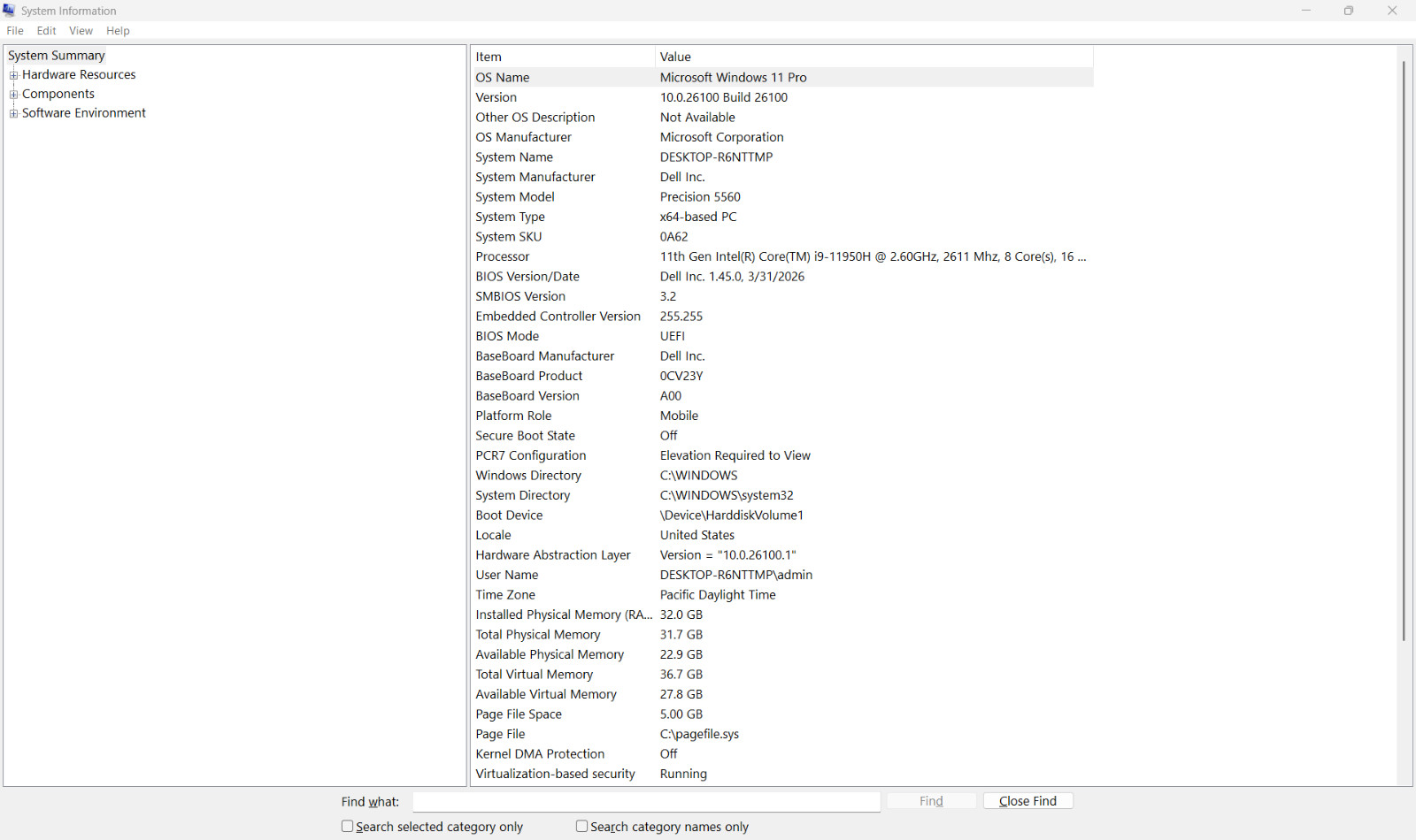 Dell Precision 5560 NVIDIA RTX A2000 2.6GHz Intel Core i9-11950H 32GB 1TB