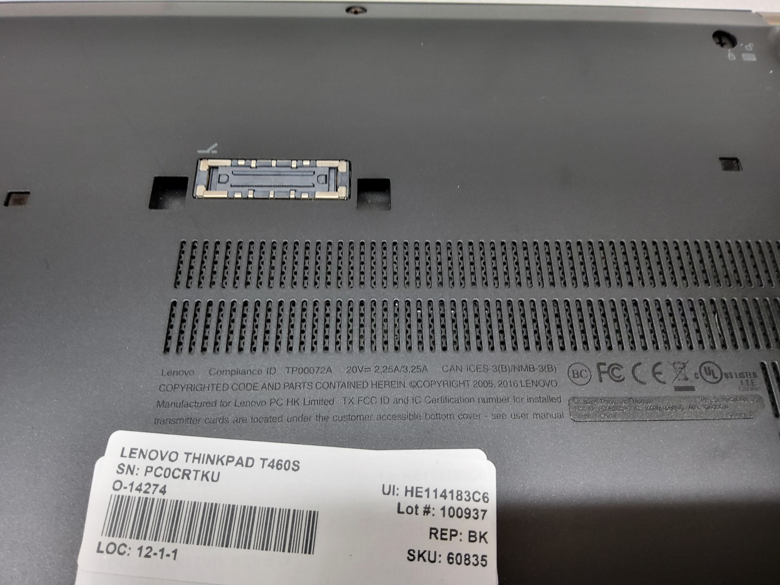 Lenovo Thinkpad T460s 14″ i5-6300U 2.4GHz 8GB RAM NO SSD