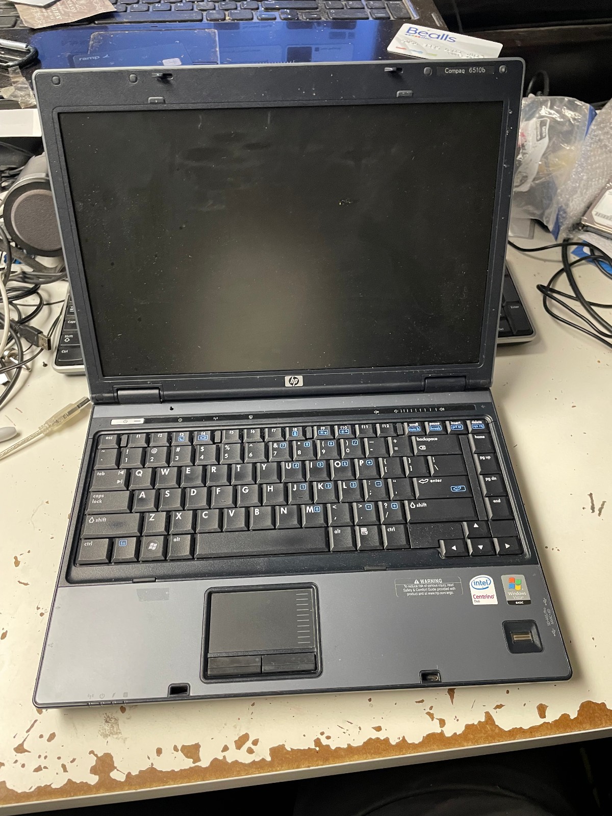 HP Compaq 6510b 14″ Core 2 Duo T7300 2GHz 160GB Windows XP Pro 32-bit DVD/CD-RW