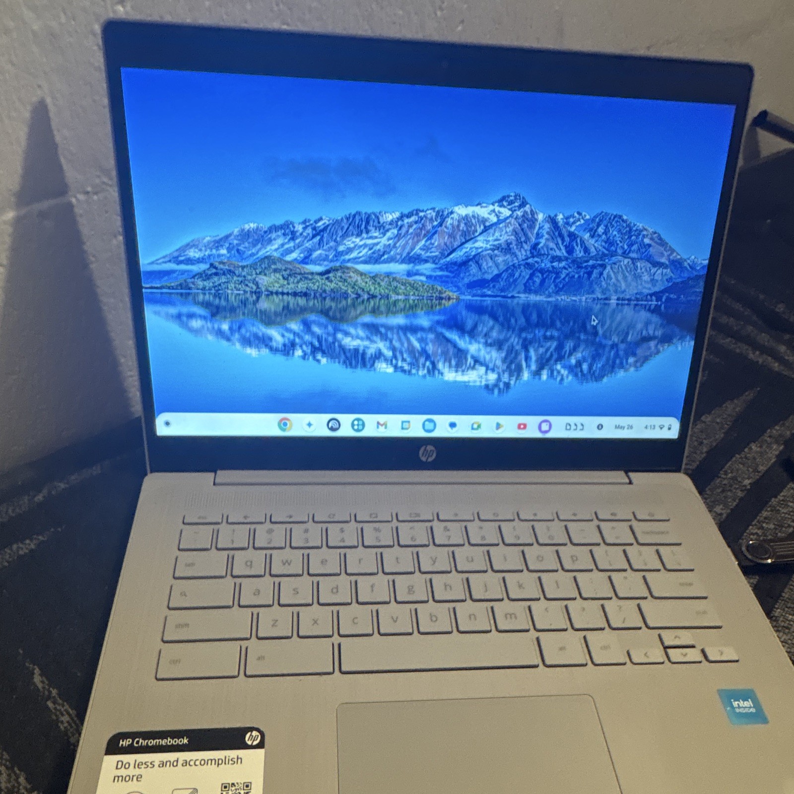 HP Chromebook 14″ Intel Celeron Chrome OS Silver USB HDMI Webcam Bluetooth Wi-Fi