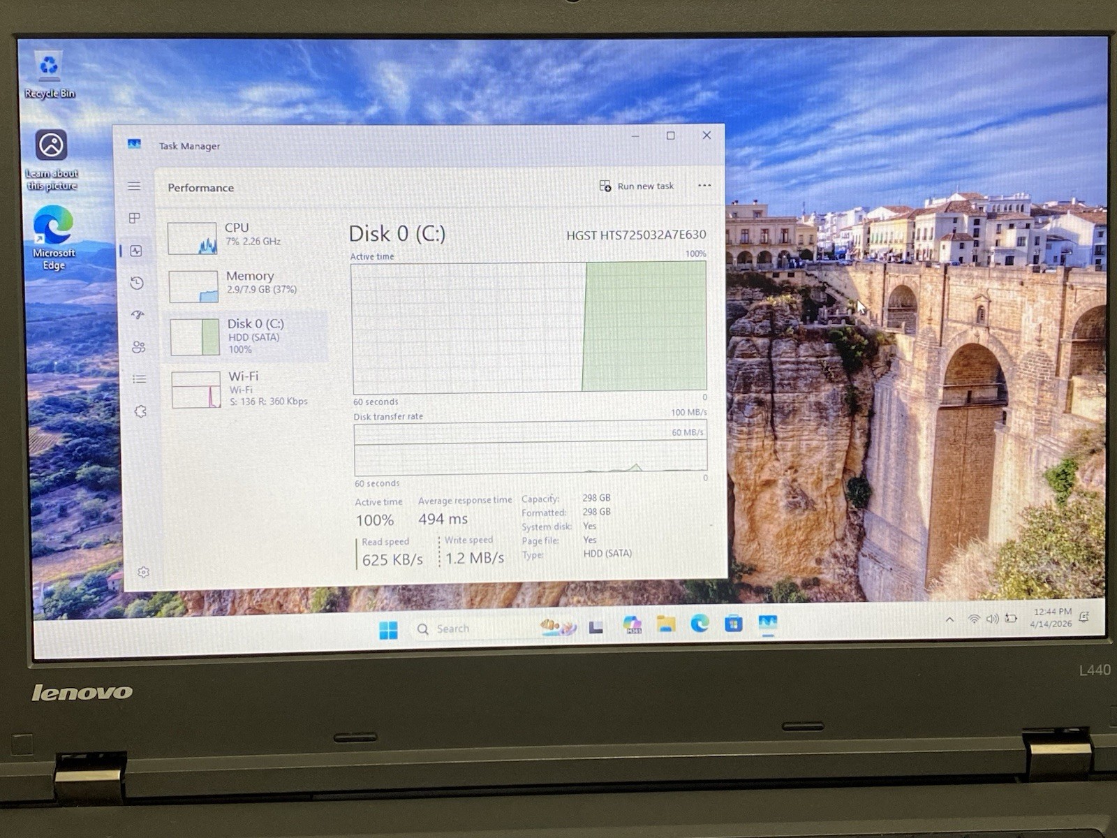 Lenovo ThinkPad L440 Core i5-4200M @ 2.50GHz 8GB RAM 300GB HDD Windows 11 Pro