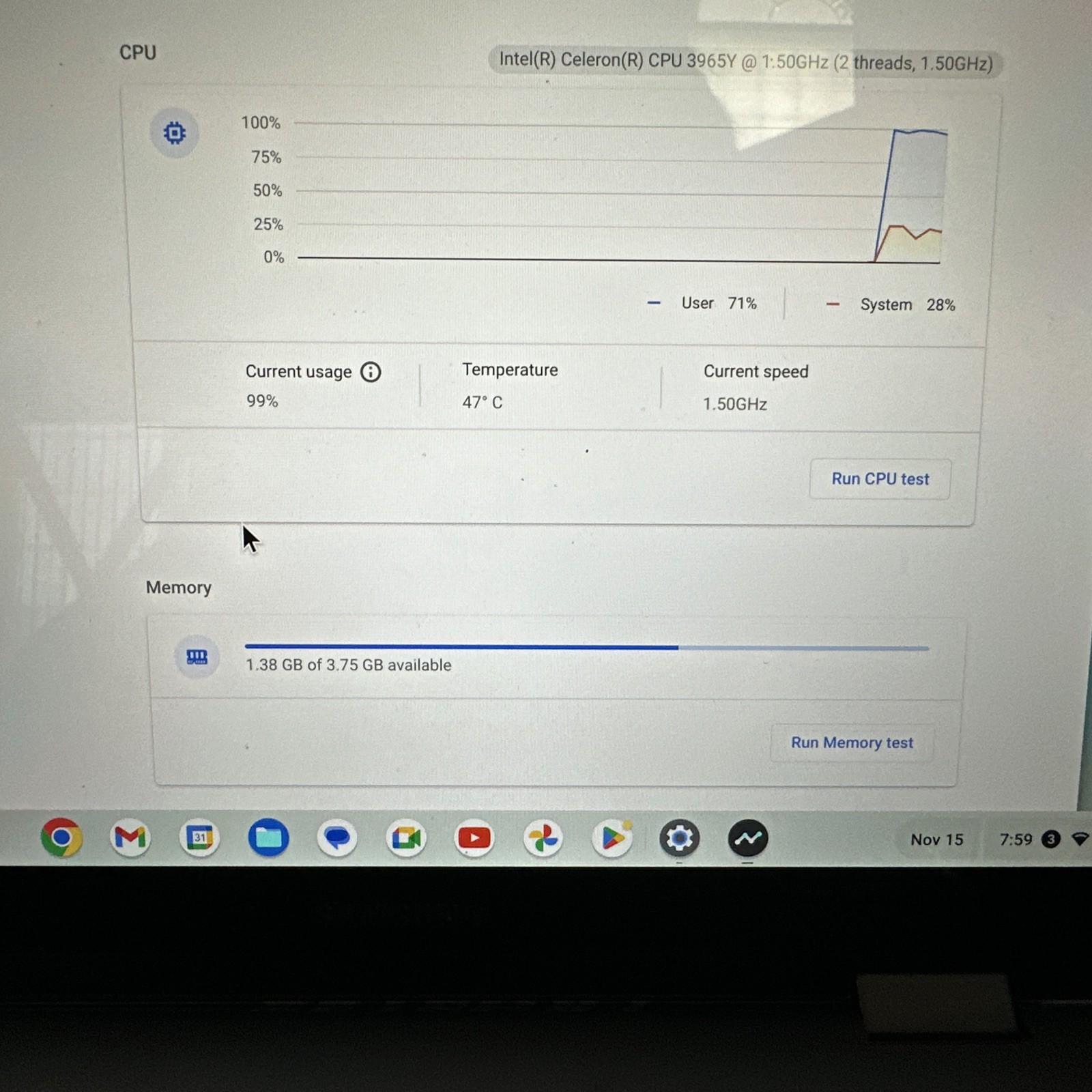 Samsung XE525QBB 12.2″ Celeron 3965Y 4GB Touchscreen Chrome Notebook Grade A