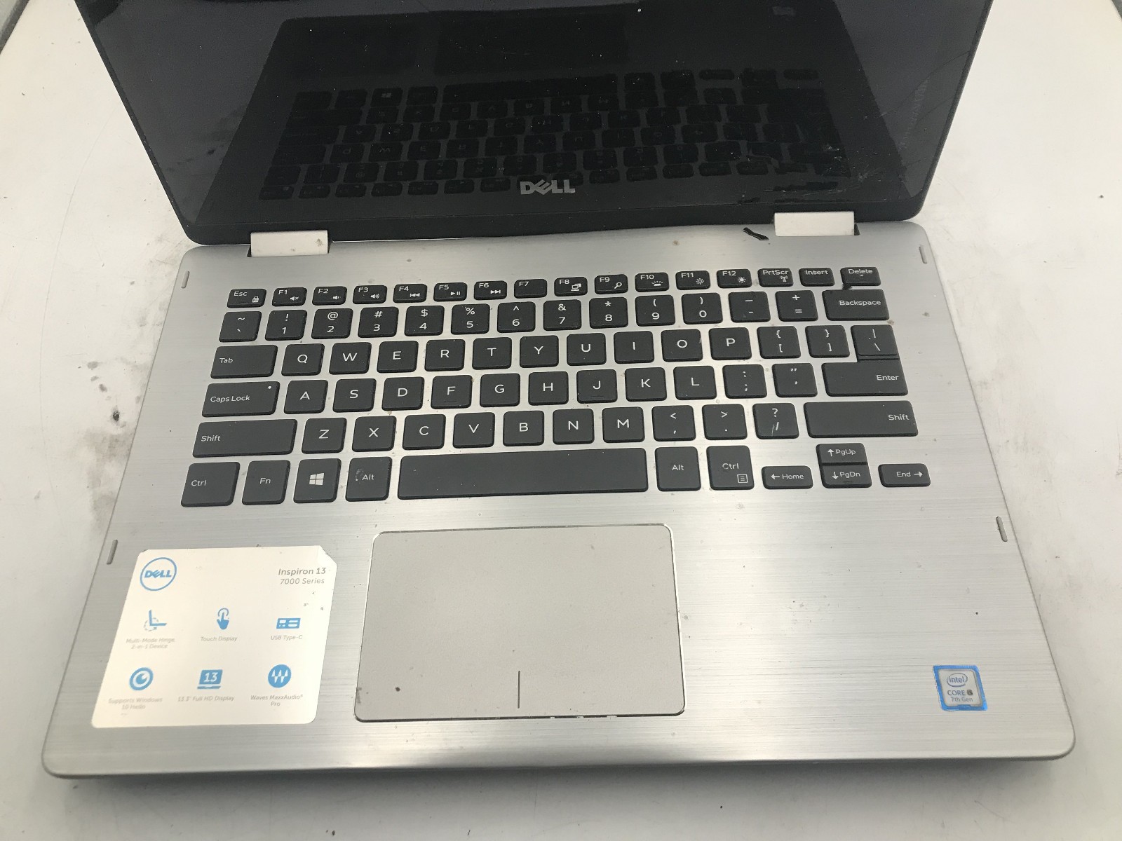 DELL INSPIRON 13 7368 – FOR PARTS/REPAIR – INTEL I5 7TH GEN – NO RAM – READ – BB