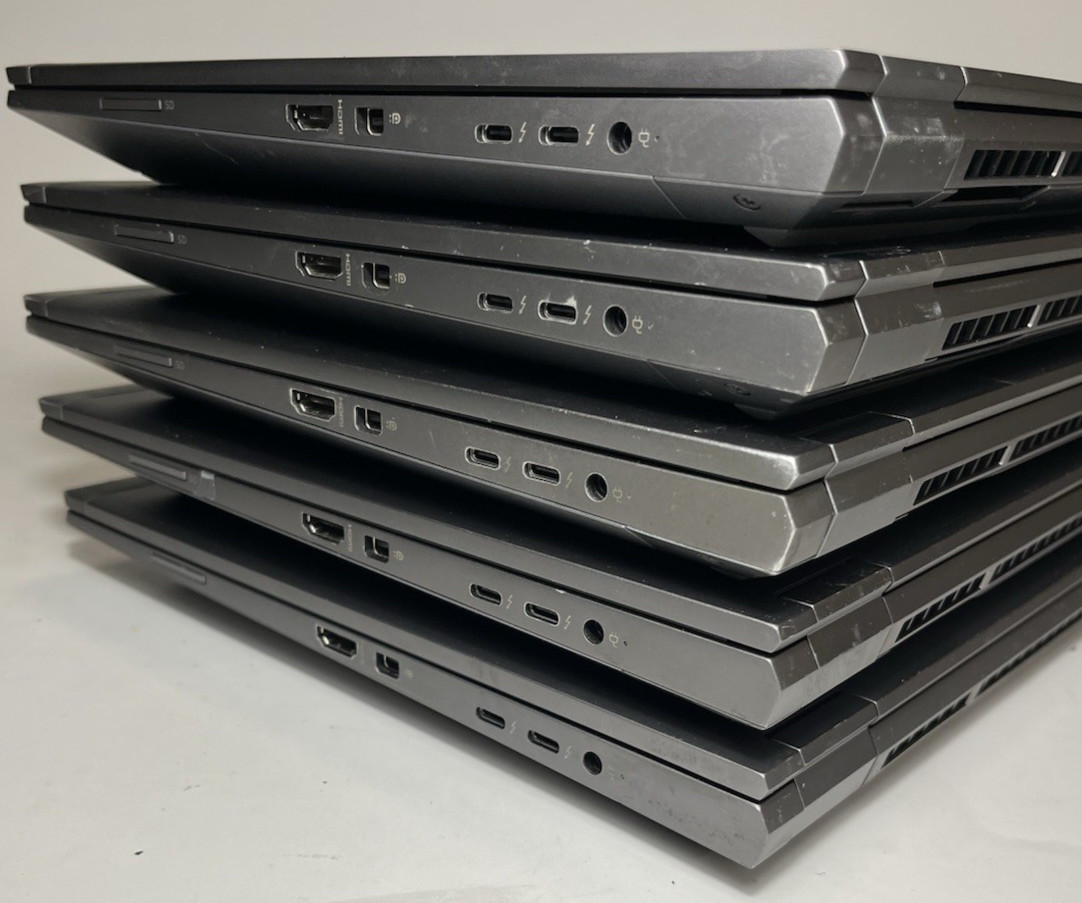 LOT OF 5 HP ZBook Fury 15 G7 i7-10850H – 8GB RAM – 512GB NVMe – 4GB T2000 – W11P