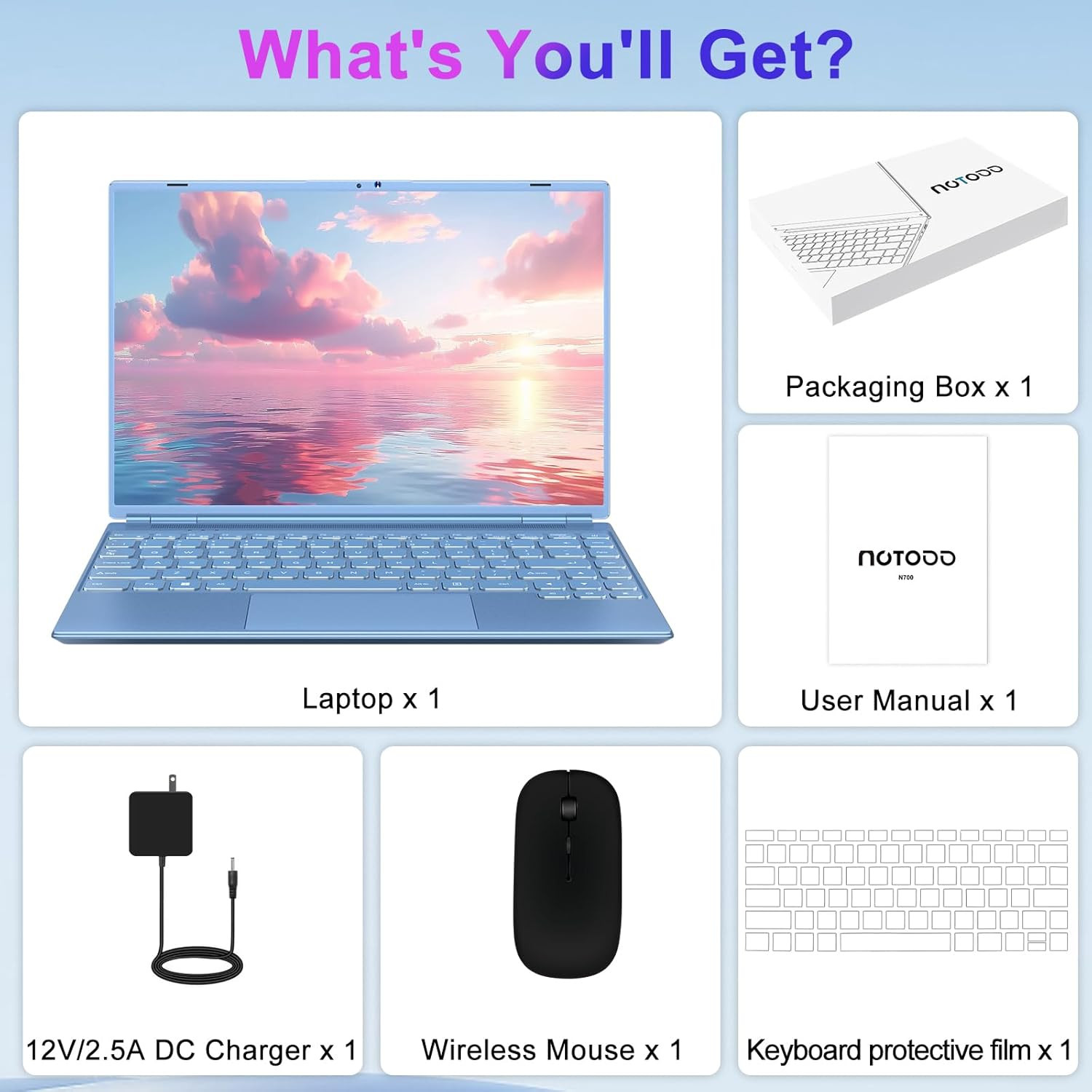 Laptop 14 Inch Celeron N5095 up to 2.9Ghz, Win 11 Laptop with 8+256GB SSD Extens