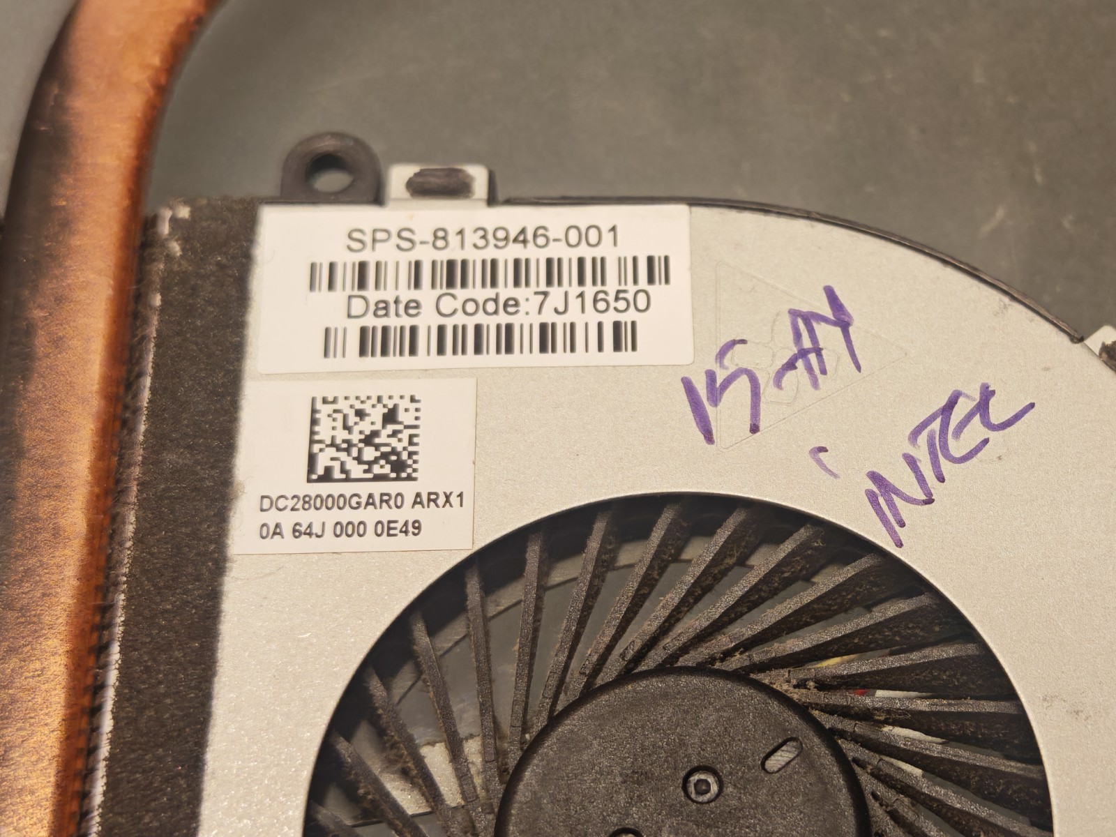 HP 15-AC 250 255 G4 15-AY FAN HEATSINK AT1EM0020R0 DC28000GAR0