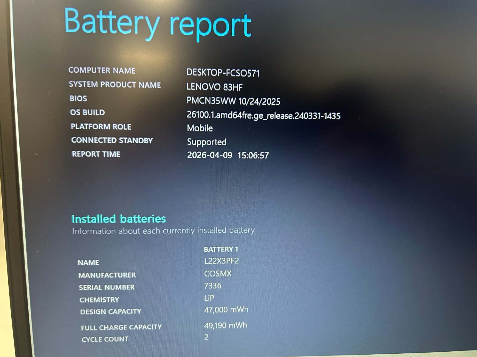 Lenovo V15 G5 IRL, Intel Core 7 240H, 2.50 GHz, 16 GB RAM, 1 TB NVMe SSD