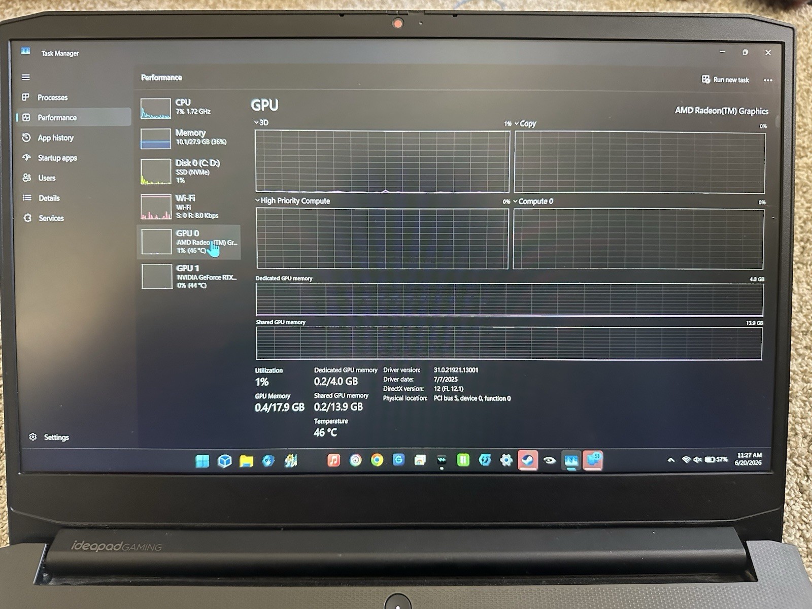 Lenovo IdeaPad Gaming 3 Laptop 32gb RAM 1Tb ssd Ryzen 5 5600H, RTX 3050 Ti,
